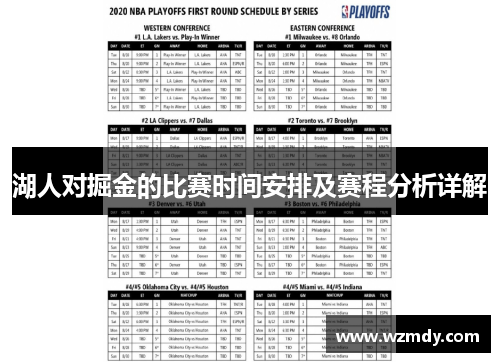 湖人对掘金的比赛时间安排及赛程分析详解